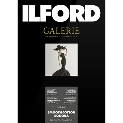 Best image for Ilford Galerie Smooth Cotton Sonora 320gsm A3 25 Sheets