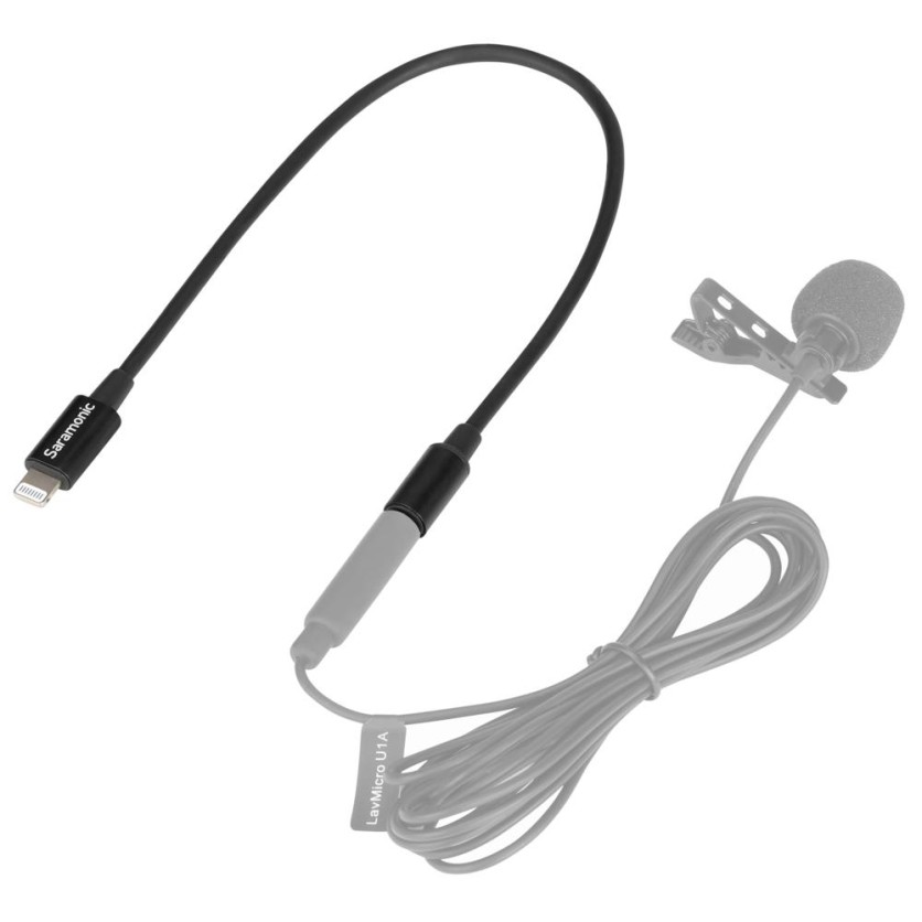 1018077_A.jpg - Saramonic SR-C2000 3.5mm TRS To Lightning Cable 22.86cm - Image 1