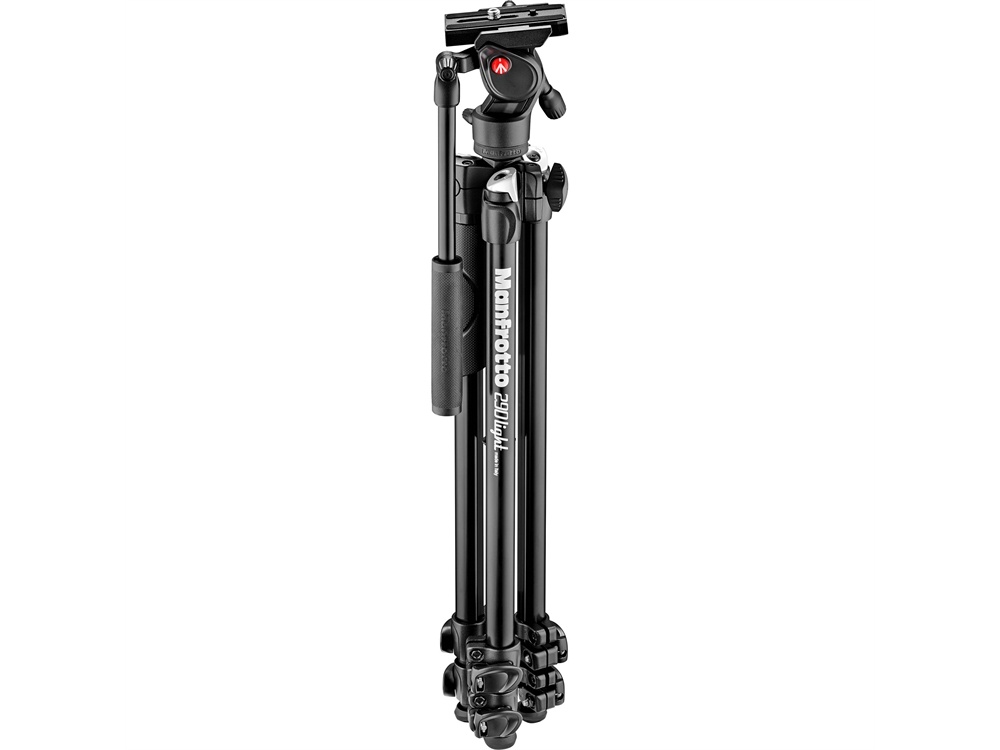 1018297_A.jpg - Manfrotto 290 Light 2-Stage Aluminum Tripod with Befree Live Fluid Video Head Ki - Thumbnail 1