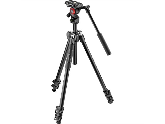 Manfrotto 290 Light 2-Stage Aluminum Tripod with Befree Live Fluid Video Head Ki