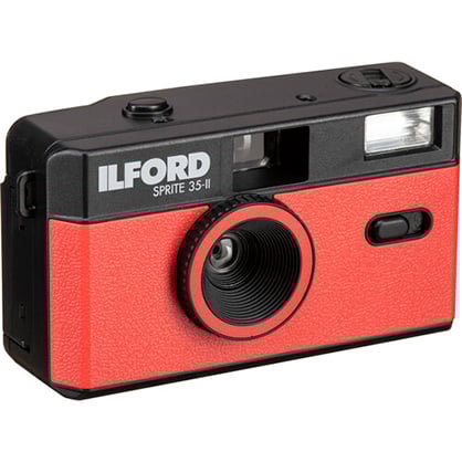 Ilford Sprite 35-II Film Camera (Black and Red)