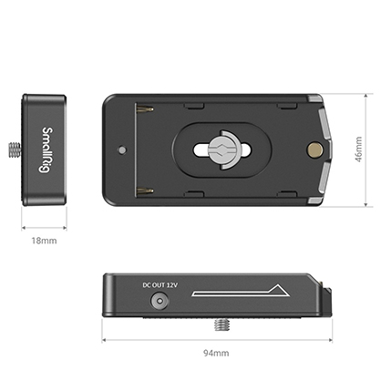 1019407_D.jpg - SmallRig NP-F Battery Adapter Plate Lite with NP-FZ100 Dummy Battery 3095 - Image 4