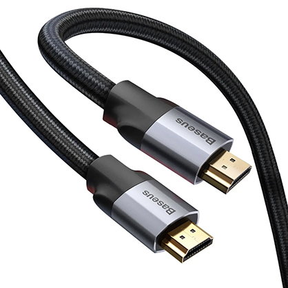 1019857_A.jpg - Baseus Enjoyment Series 4KHD HDMI Male To 4KHD Male Adapter Cable 0.5m Dark gray - Image 1