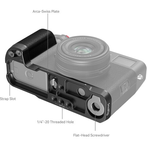 1022577_B.jpg - SmallRig L-Shape Grip for FUJIFILM X100VI/X100V (Black) 4556 - Thumbnail 2