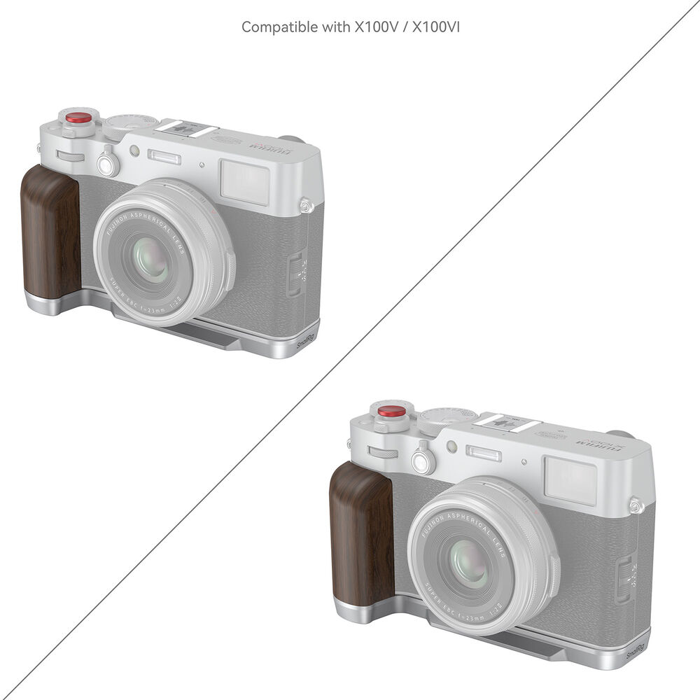 1024067_D.jpg - SmallRig Wooden L-Shaped Grip for FUJIFILM X100VI / X100V (Silver) 4804 - Image 4