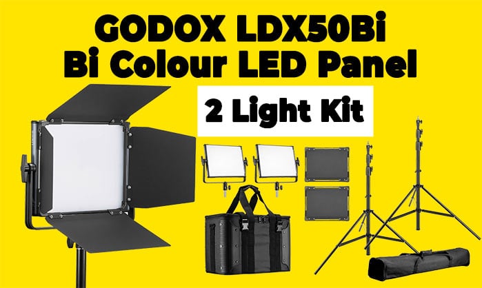 Godox LDX50Bi Bi Colour LED 2 Light Kit