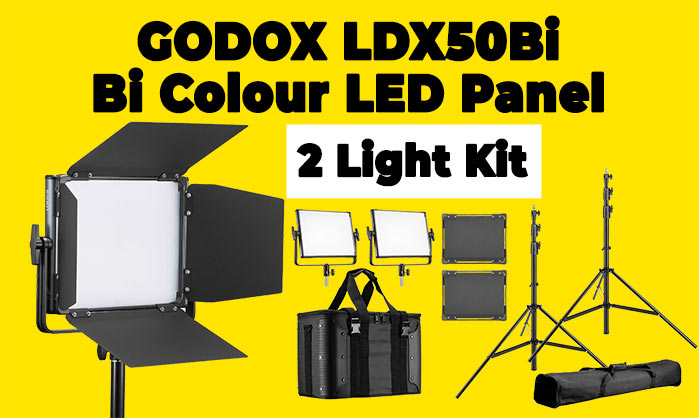 Godox LDX50Bi Bi Colour LED 2 Light Kit - Best Available Image