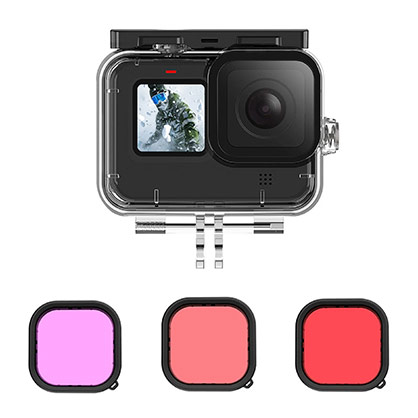 Telesin 45M Diving Waterproof Case with Lens Filter for GoPro Hero 12/11/10/9 - Best Available Image