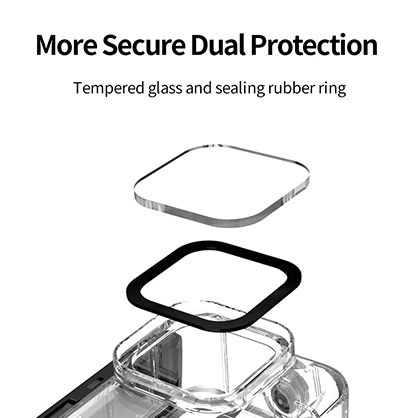 1024197_B.jpg - Telesin 45M Diving Waterproof Case with Lens Filter for GoPro Hero 12/11/10/9 - Image 2