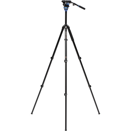 1024277_A.jpg - Benro A2573F Aluminum Single Tube Tripod with S6Pro Fluid Video Head - Thumbnail 1