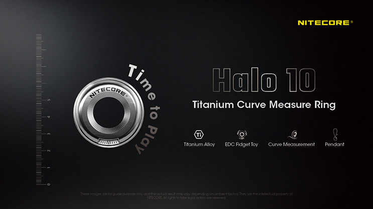 Nitecore Halo 10 Titanium Curve Measure Ring - Best Available Image