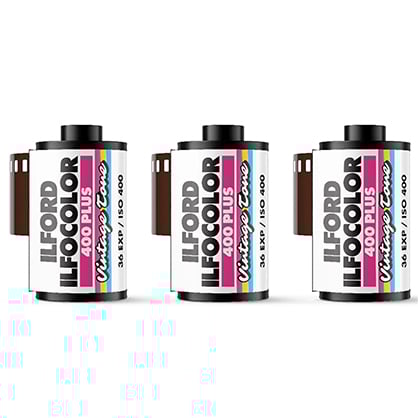 1025157_A.jpg - ILFORD ILFOCOLOR 400+ Vintage Tone 135/36 EXP - Triple Pack ( 3 Rolls ) - Thumbnail 1