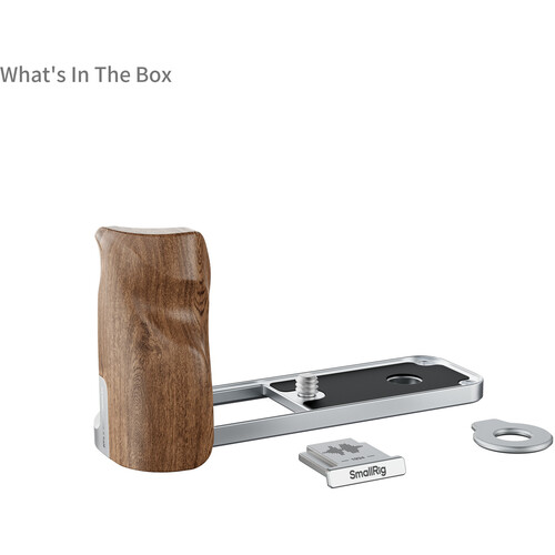 1025207_B.jpg - SmallRig L-Shaped Mount Plate with Wooden Handle for FUJIFILM X half Silver 5223 - Thumbnail 2