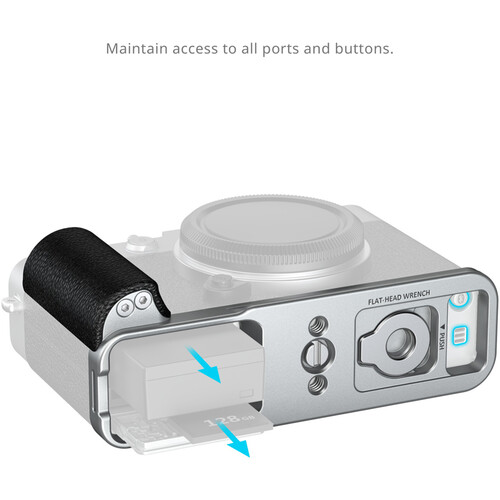 1025217_B.jpg - SmallRig L-Shaped Mount Plate Silicone Handle for FUJIFILM X-E5 (Silver) 5447 - Image 2