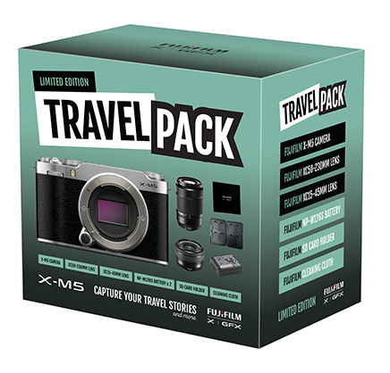 Best image for Fujifilm X-M5 Twin Kit Travel Pack (15-45mm lens 50-230mm lens, and accessoires)