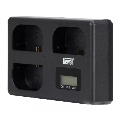 Newell TT-USB-C Triple Channel Battery Charger for Canon LP-E6 Series - Best Available Image