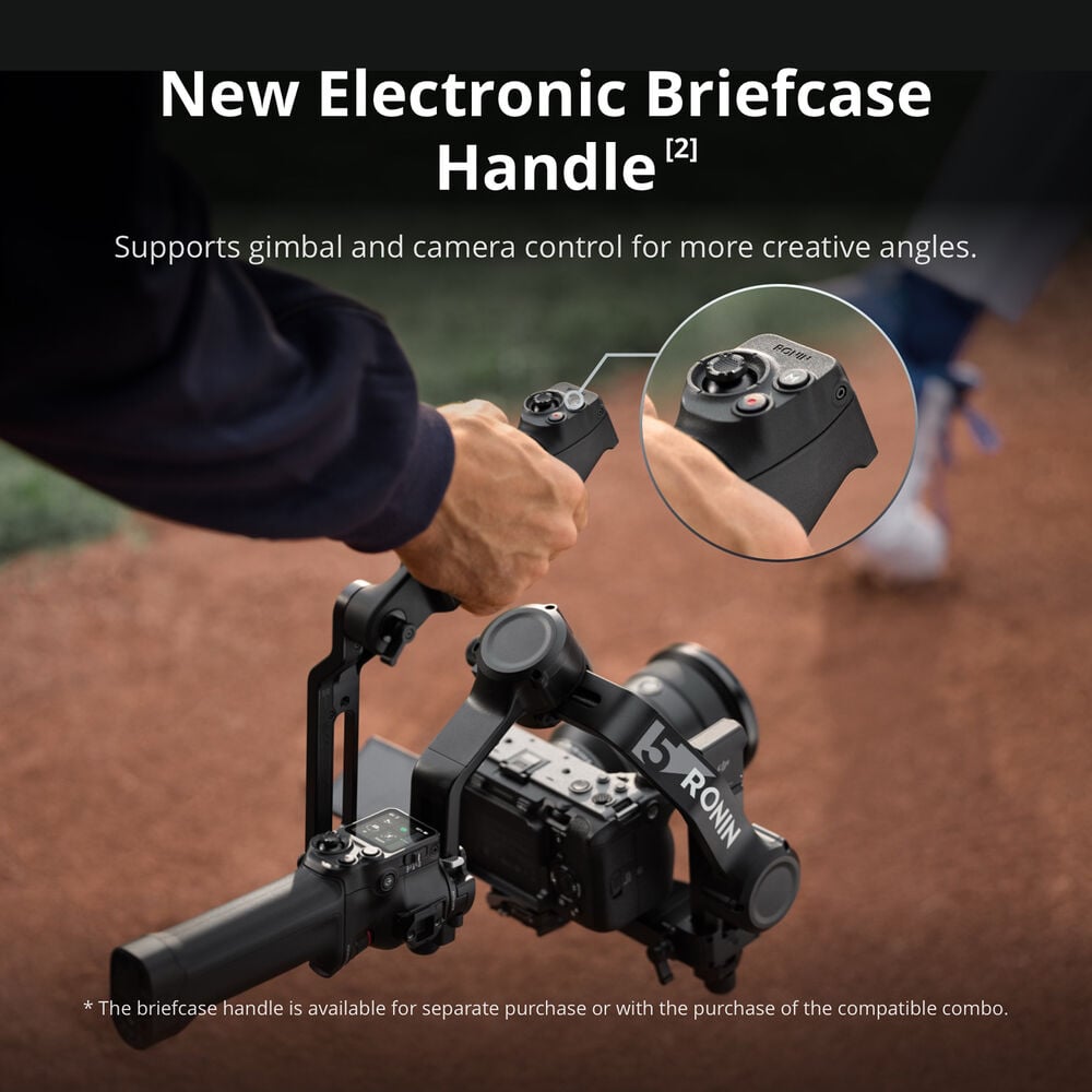 1026037_B.jpg - DJI RS 5 Gimbal Combo Kit with AI Tracking Module and Briefcase Handle - Thumbnail 2
