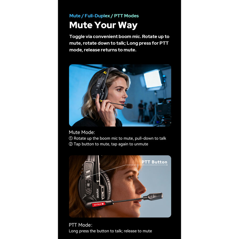 1026107_A.jpg - Godox SkyTalk Air 3S 3-Ps Full-Duplex Wireless Intercom Headset System 2.4GHz - Thumbnail 1