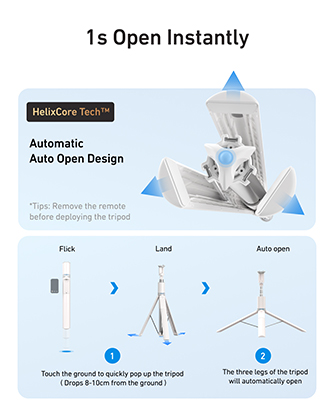 1026727_C.jpg - Telesin 170cm Smartphone Selfie Stick and Tripod with Wireless Preview Monitor - Image 3