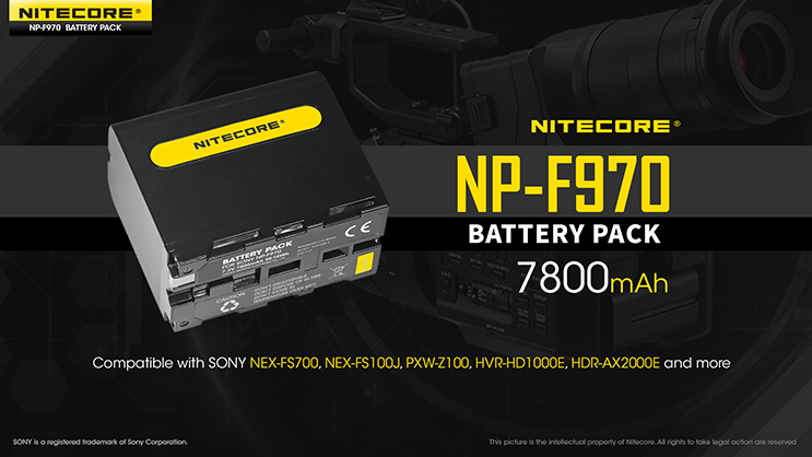 Nitecore NP-F970 Battery 7800mAh