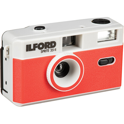 Ilford Sprite 35-II Film Camera (Silver and Red)