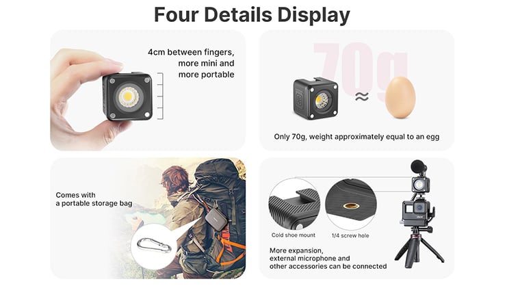 1018838_E.jpg - Ulanzi L2 Cute Lite Waterproof LED Light - Thumbnail 5