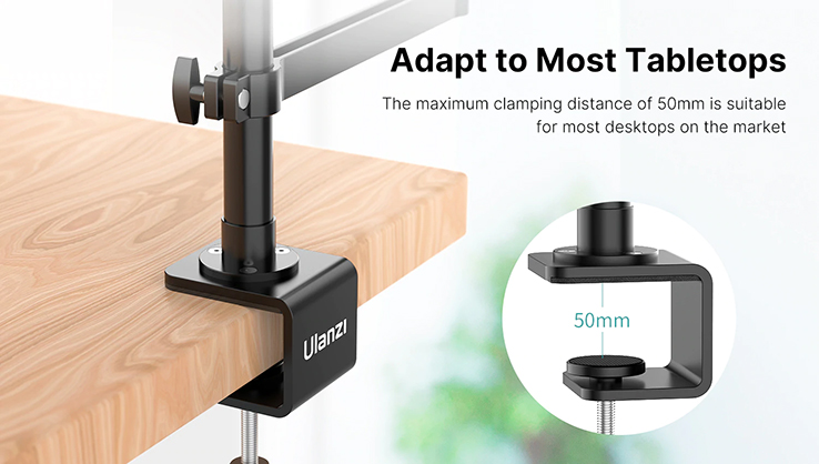 1019538_C.jpg - Ulanzi Universal Desktop Livestream Stand - Image 3