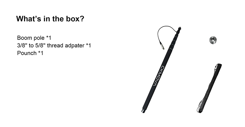 1019868_A.jpg - CKMOVA Boompole with Internal XLR Cable - Image 1