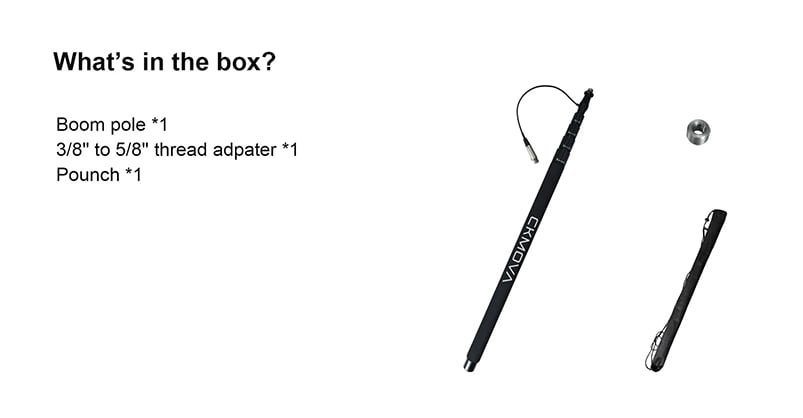 1019868_A.jpg - CKMOVA Boompole with Internal XLR Cable - Image 1