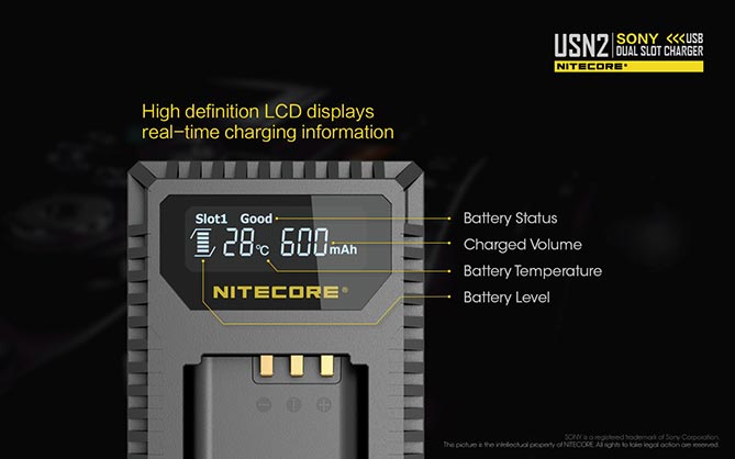 1020008_D.jpg - Nitecore USN2 Battery Charger for Sony NP-BX1