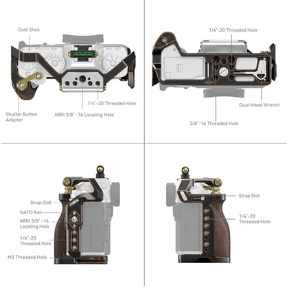 1020498_C.jpg - SmallRig Retro-Style Camera Cage for FUJIFILM X-T5 - Image 3