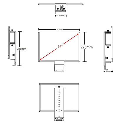 1021208_E.jpg - FeelWorld TP16 16" Portable Folding Teleprompter for Smartphone/Tablet/DSLR - Image 5