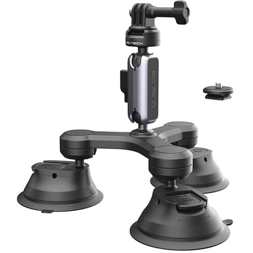 PGYTECH 3-Arm Suction Mount with CapLock Ball Head and 3-Prong Mount