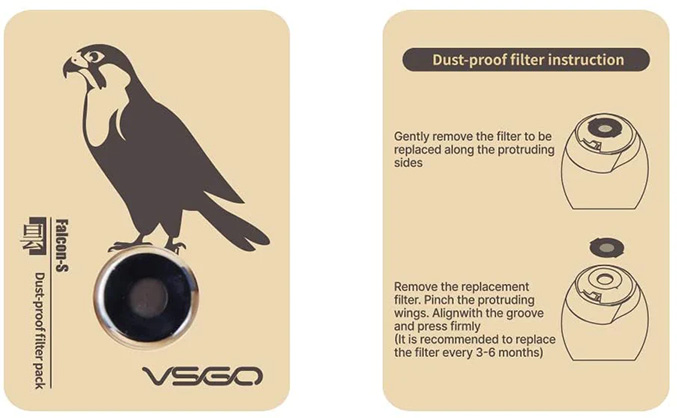 VSGO Outdoor Air Blower Cleaning Dust Filter 3 packs for Falcon S Air Blower - Best Available Image