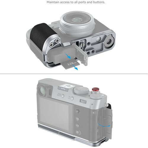 1022578_B.jpg - SmallRig L-Shape Grip for FUJIFILM X100VI/X100V (Silver) 4555 - Image 2