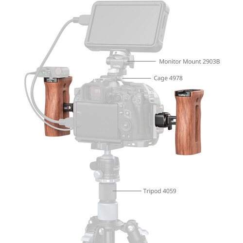 1022688_C.jpg - SmallRig Wooden Side Handle with NATO Clamp 2187B - Image 3