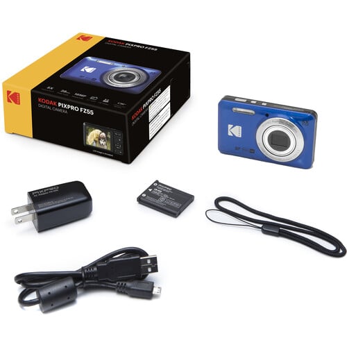 1023178_C.jpg - Kodak PIXPRO FZ55 Digital Camera (Blue) - Image 3