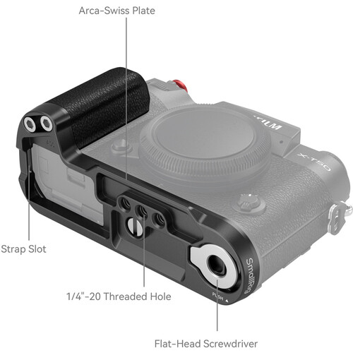 1023238_B.jpg - SmallRig Silicone L-Shape Grip for FUJIFILM X-T50 (Black) 4783B - Image 2