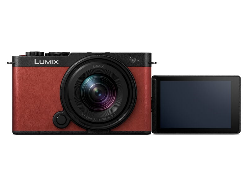 1023808_A.jpg - Panasonic Lumix S9 Mirrorless Camera with 18-40mm f/4.5-6.3 Lens (Crimson Red) - Image 1
