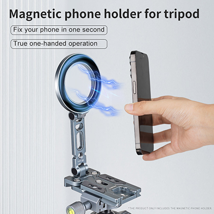 1023818_A.jpg - XILETU MagSafe Magnetic Phone Holder / Foldable Mini Tripod / Arcra Swiss Plate - Image 1