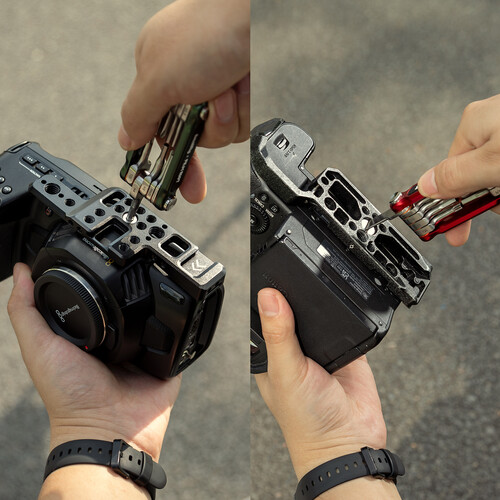 1023898_A.jpg - SmallRig x FILM RIOT 10-in-1 Folding Wrench Set (Red) - Thumbnail 1