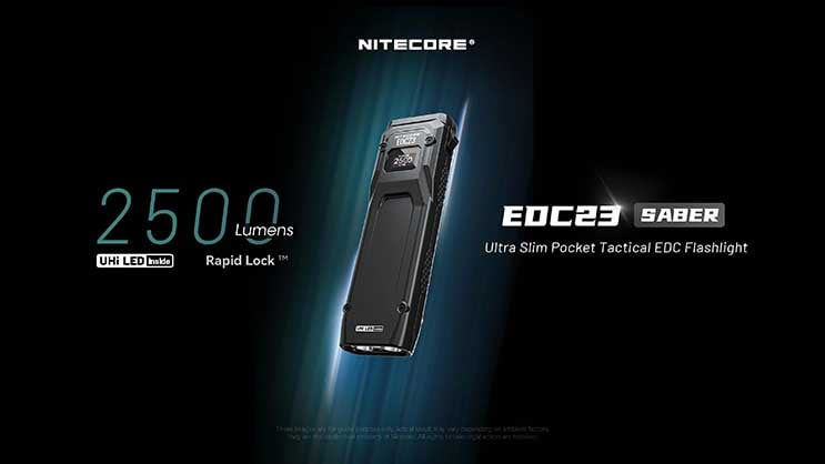 Best image for Nitecore EDC23 2500 Lumen USB-C Rechargeable Ultra-Slim EDC Flashlight