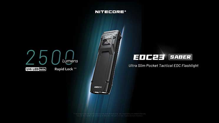 Nitecore EDC23 2500 Lumen USB-C Rechargeable Ultra-Slim EDC Flashlight - Best Available Image