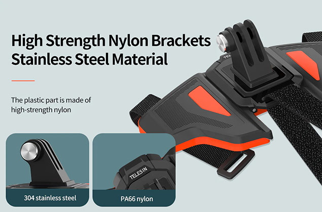 1024188_D.jpg - Telesin Motorcycle Helmet Chin Strap for Action Camera - Thumbnail 4