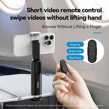 1024838_C.jpg - Telesin Travel Mount-Clamp Phone Holder with Remote Control - Image 3