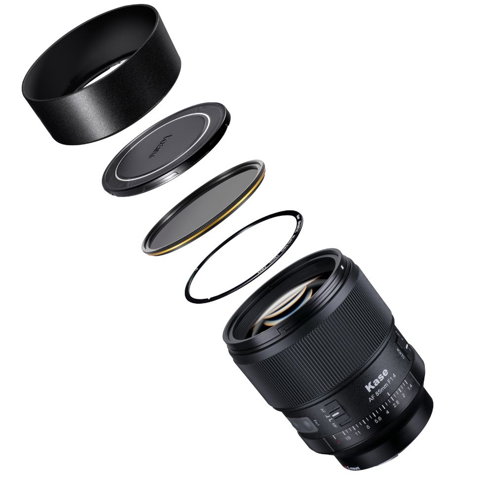 Kase 85mm F1.4 AF Lens - Sony FE Mount with magnetic filter technology