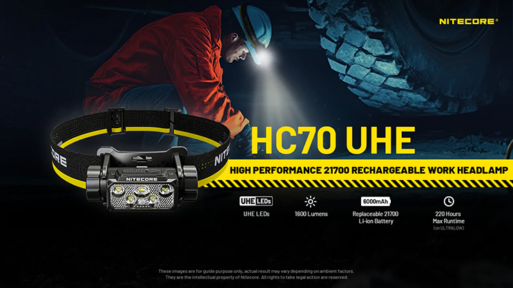 Nitecore HC70 UHE Rechargeable Headlamp (1600 Lumens) - Best Available Image