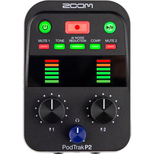 1025158_A.jpg - Zoom PodTrak P2 Dual USB Mic Recorder for Podcasters - Thumbnail 1