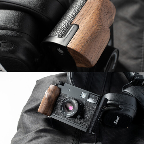 1025208_B.jpg - SmallRig L-Shaped Mount Plate with Wooden Handle for FUJIFILM X half Black 5224 - Image 2