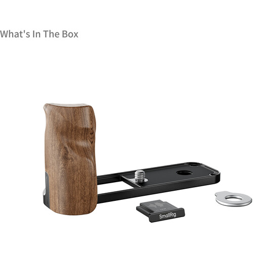 1025208_C.jpg - SmallRig L-Shaped Mount Plate with Wooden Handle for FUJIFILM X half Black 5224 - Image 3